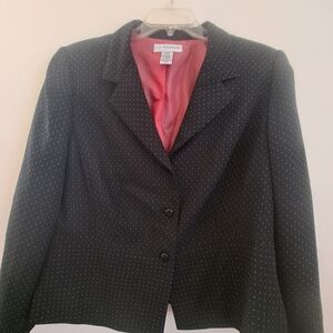 Sag Harbor Black Blazer with Pink Lining